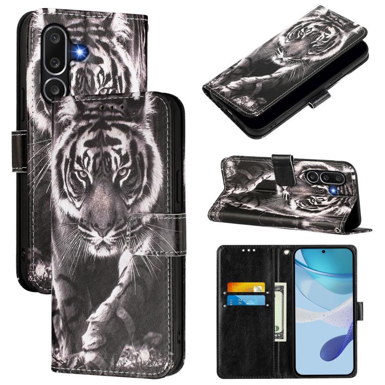 Custodia per telefono in pelle con motivo a trama semplice e disegno colorato, For Samsung Galaxy M56 5G, For Samsung Galaxy M35, For Samsung Galaxy XCover7 Pro