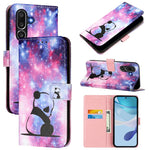 Custodia per telefono in pelle con motivo a trama semplice e disegno colorato, For Samsung Galaxy M56 5G, For Samsung Galaxy M35, For Samsung Galaxy XCover7 Pro