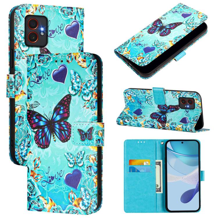Custodia per telefono in pelle con motivo a trama semplice e disegno colorato, For Samsung Galaxy M56 5G, For Samsung Galaxy M35, For Samsung Galaxy XCover7 Pro