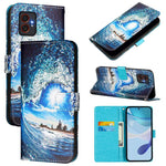 Custodia per telefono in pelle con motivo a trama semplice e disegno colorato, For Samsung Galaxy M56 5G, For Samsung Galaxy M35, For Samsung Galaxy XCover7 Pro