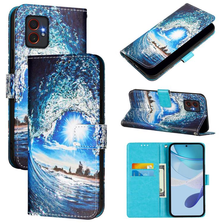 Custodia per telefono in pelle con motivo a trama semplice e disegno colorato, For Samsung Galaxy M56 5G, For Samsung Galaxy M35, For Samsung Galaxy XCover7 Pro