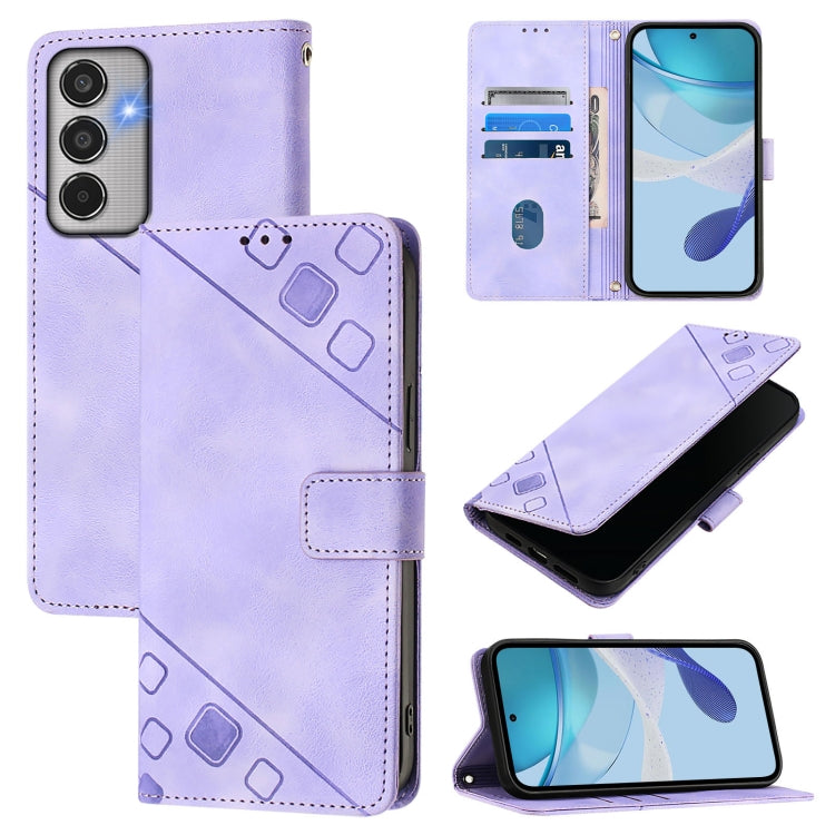 Custodia per telefono in pelle goffrata effetto pelle, For Samsung Galaxy M56 5G, For Samsung Galaxy M16 5G Global, For Samsung Galaxy M06 5G / F06 5G, For Samsung Galaxy M35