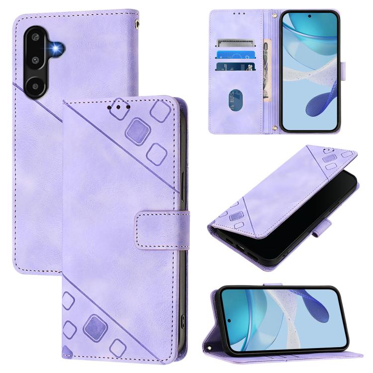 Custodia per telefono in pelle goffrata effetto pelle, For Samsung Galaxy M56 5G, For Samsung Galaxy M16 5G Global, For Samsung Galaxy M06 5G / F06 5G, For Samsung Galaxy M35