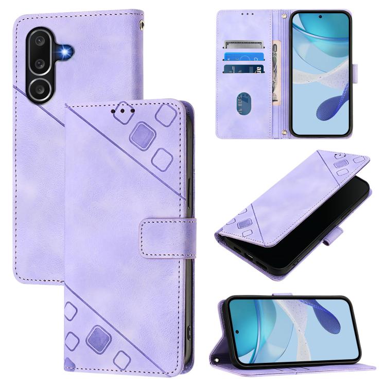 Custodia per telefono in pelle goffrata effetto pelle, For Samsung Galaxy M56 5G, For Samsung Galaxy M16 5G Global, For Samsung Galaxy M06 5G / F06 5G, For Samsung Galaxy M35