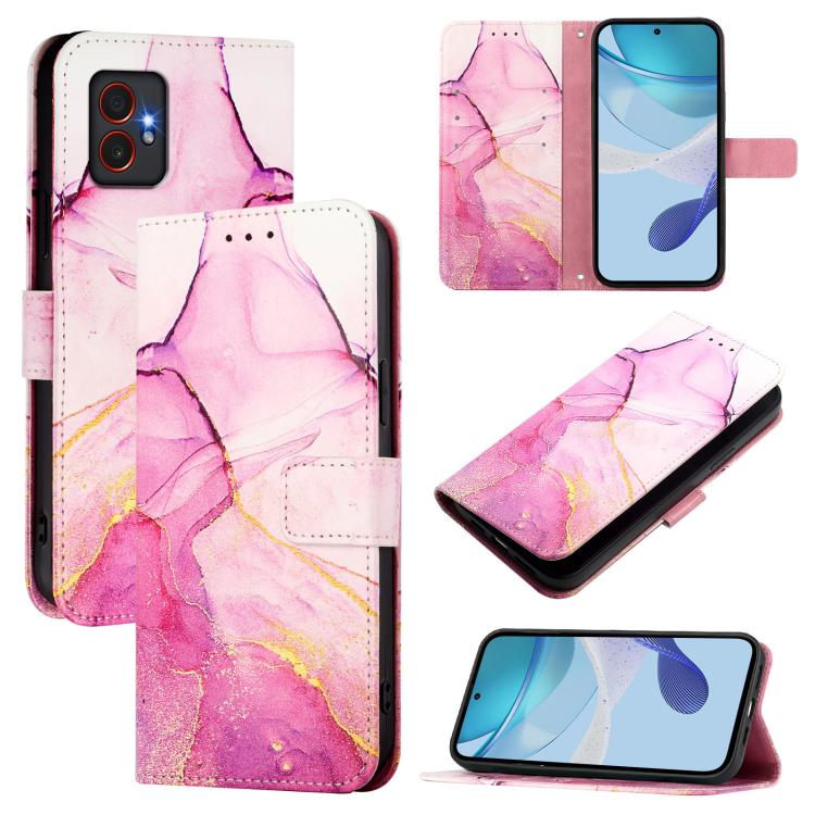 PT003 Custodia per telefono in pelle con motivo marmo, For Samsung Galaxy XCover7 Pro