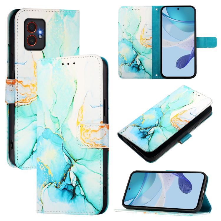 PT003 Custodia per telefono in pelle con motivo marmo, For Samsung Galaxy XCover7 Pro