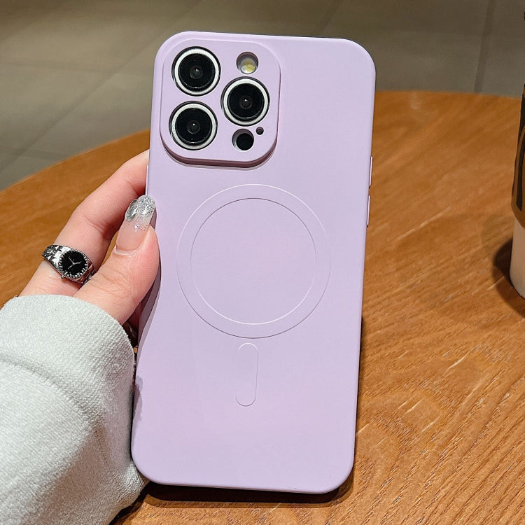 Custodia magnetica per telefono MagSafe in silicone liquido a tinta unita, For iPhone 16 Pro