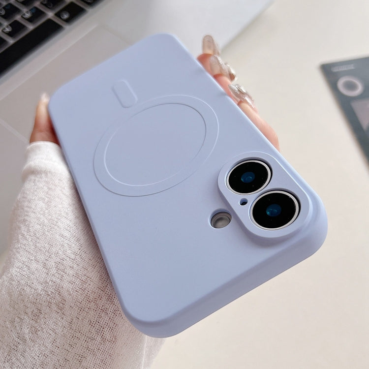 Custodia magnetica per telefono MagSafe in silicone liquido a tinta unita, For iPhone 16 Plus