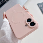 Custodia magnetica per telefono MagSafe in silicone liquido a tinta unita, For iPhone 16 Plus