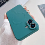Custodia magnetica per telefono MagSafe in silicone liquido a tinta unita, For iPhone 17