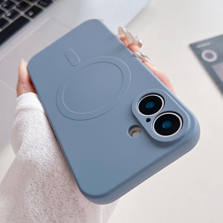Custodia magnetica per telefono MagSafe in silicone liquido a tinta unita, For iPhone 17