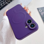 Custodia magnetica per telefono MagSafe in silicone liquido a tinta unita, For iPhone 17