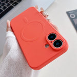 Custodia magnetica per telefono MagSafe in silicone liquido a tinta unita, For iPhone 17