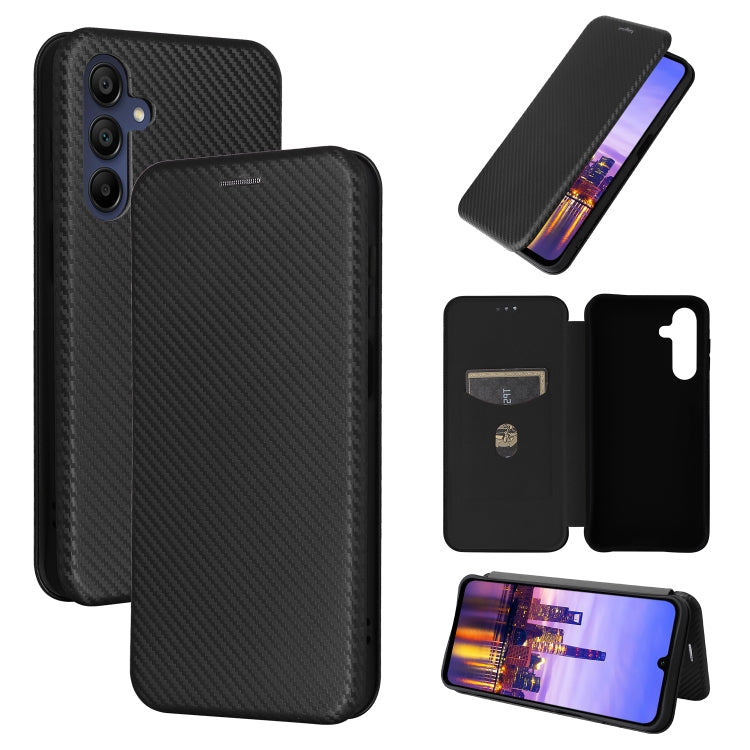 Custodia per telefono in pelle con texture in fibra di carbonio, For Samsung Galaxy A16, For Samsung Galaxy A06