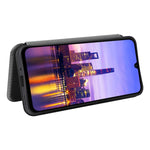 Custodia per telefono in pelle con texture in fibra di carbonio, For Samsung Galaxy A16, For Samsung Galaxy A06