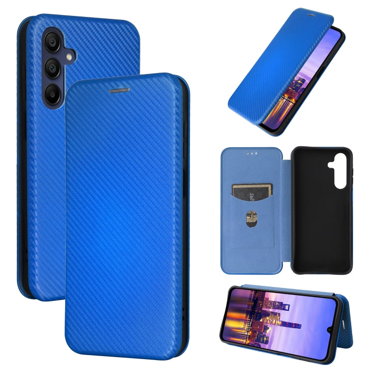 Custodia per telefono in pelle con texture in fibra di carbonio, For Samsung Galaxy A16, For Samsung Galaxy A06