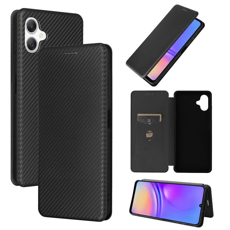 Custodia per telefono in pelle con texture in fibra di carbonio, For Samsung Galaxy A16, For Samsung Galaxy A06