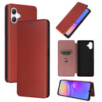 Custodia per telefono in pelle con texture in fibra di carbonio, For Samsung Galaxy A16, For Samsung Galaxy A06