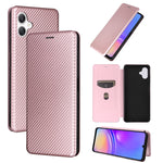 Custodia per telefono in pelle con texture in fibra di carbonio, For Samsung Galaxy A16, For Samsung Galaxy A06