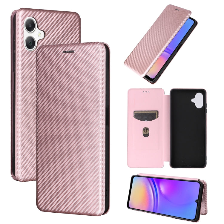 Custodia per telefono in pelle con texture in fibra di carbonio, For Samsung Galaxy A16, For Samsung Galaxy A06