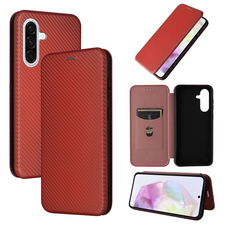 Custodia per telefono in pelle con texture in fibra di carbonio, For Samsung Galaxy A17 5G, For Samsung Galaxy A56 5G, For Samsung Galaxy A26 5G, For Samsung Galaxy A36