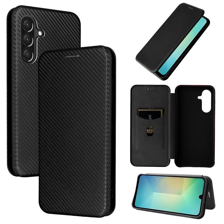 Custodia per telefono in pelle con texture in fibra di carbonio, For Samsung Galaxy A17 5G, For Samsung Galaxy A56 5G, For Samsung Galaxy A26 5G, For Samsung Galaxy A36