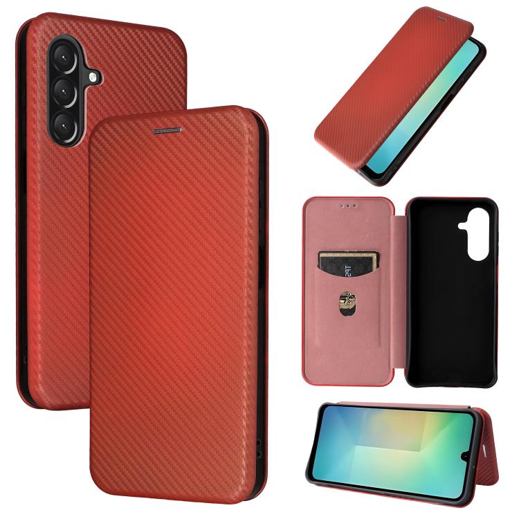 Custodia per telefono in pelle con texture in fibra di carbonio, For Samsung Galaxy A17 5G, For Samsung Galaxy A56 5G, For Samsung Galaxy A26 5G, For Samsung Galaxy A36