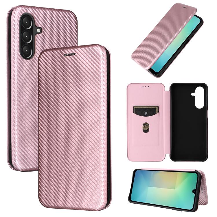 Custodia per telefono in pelle con texture in fibra di carbonio, For Samsung Galaxy A17 5G, For Samsung Galaxy A56 5G, For Samsung Galaxy A26 5G, For Samsung Galaxy A36