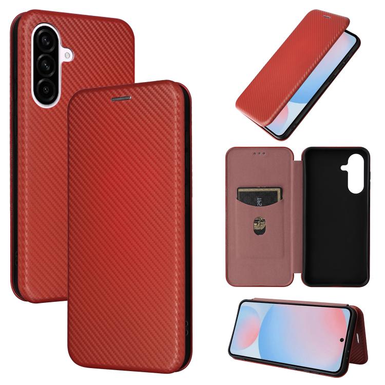 Custodia per telefono in pelle con texture in fibra di carbonio, For Samsung Galaxy A17 5G, For Samsung Galaxy A56 5G, For Samsung Galaxy A26 5G, For Samsung Galaxy A36