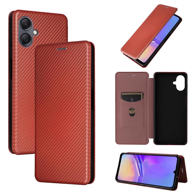 Custodia per telefono in pelle con texture in fibra di carbonio, For Samsung Galaxy A57 5G, For Samsung Galaxy A37 5G, For Samsung Galaxy A27 5G, For Samsung Galaxy A07 4G