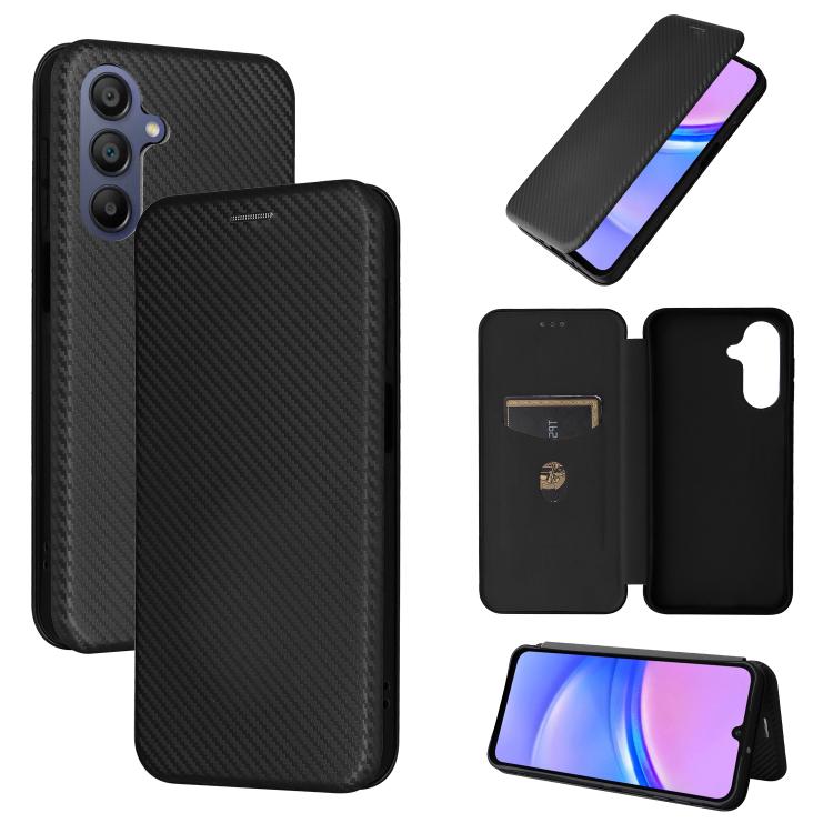 Custodia per telefono in pelle con texture in fibra di carbonio, For Samsung Galaxy A17 5G, For Samsung Galaxy A56 5G, For Samsung Galaxy A26 5G, For Samsung Galaxy A36