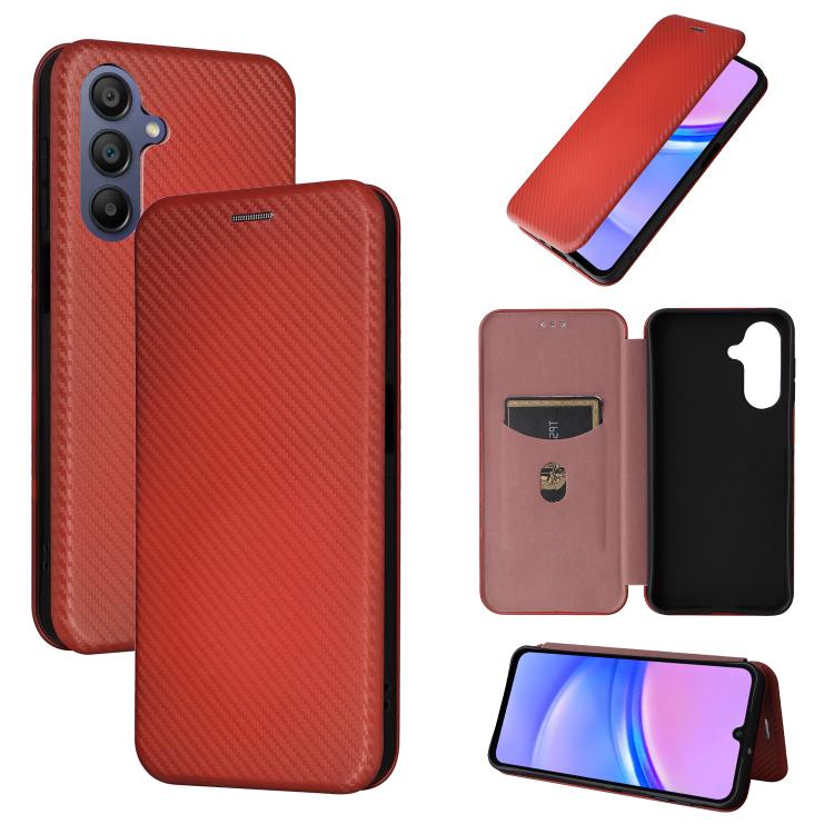 Custodia per telefono in pelle con texture in fibra di carbonio, For Samsung Galaxy A17 5G, For Samsung Galaxy A56 5G, For Samsung Galaxy A26 5G, For Samsung Galaxy A36