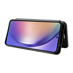 Custodia per telefono in pelle con texture in fibra di carbonio, For Samsung Galaxy A57 5G, For Samsung Galaxy A37 5G, For Samsung Galaxy A27 5G, For Samsung Galaxy A07 4G