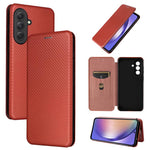Custodia per telefono in pelle con texture in fibra di carbonio, For Samsung Galaxy A57 5G, For Samsung Galaxy A37 5G, For Samsung Galaxy A27 5G, For Samsung Galaxy A07 4G