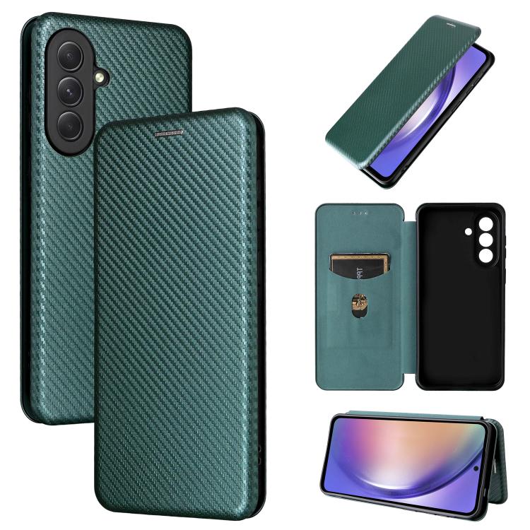 Custodia per telefono in pelle con texture in fibra di carbonio, For Samsung Galaxy A57 5G, For Samsung Galaxy A37 5G, For Samsung Galaxy A27 5G, For Samsung Galaxy A07 4G