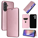 Custodia per telefono in pelle con texture in fibra di carbonio, For Samsung Galaxy A57 5G, For Samsung Galaxy A37 5G, For Samsung Galaxy A27 5G, For Samsung Galaxy A07 4G