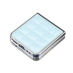 Custodia per telefono in PU glitterata quadrata galvanica, For Samsung Galaxy Z Flip3