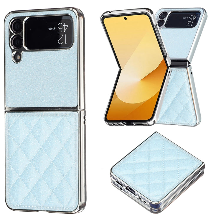 Custodia per telefono in PU glitterato rombico galvanico, For Samsung Galaxy Z Flip3