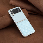 Custodia per telefono in PU glitterato rombico galvanico, For Samsung Galaxy Z Flip3