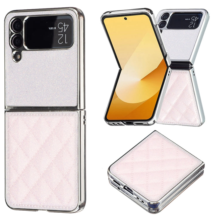 Custodia per telefono in PU glitterato rombico galvanico, For Samsung Galaxy Z Flip3