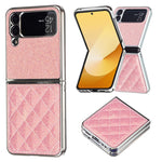 Custodia per telefono in PU glitterato rombico galvanico, For Samsung Galaxy Z Flip3