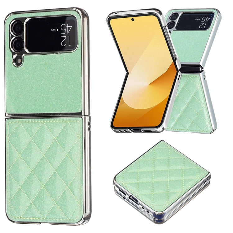 Custodia per telefono in PU glitterato rombico galvanico, For Samsung Galaxy Z Flip3