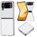 Custodia per telefono in PU glitterato rombico galvanico, For Samsung Galaxy Z Flip6 / Flip7 FE, For Samsung Galaxy Z Flip5, For Samsung Galaxy Z Flip4