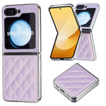 Custodia per telefono in PU glitterato rombico galvanico, For Samsung Galaxy Z Flip6 / Flip7 FE, For Samsung Galaxy Z Flip5, For Samsung Galaxy Z Flip4