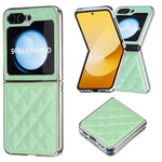 Custodia per telefono in PU glitterato rombico galvanico, For Samsung Galaxy Z Flip6 / Flip7 FE, For Samsung Galaxy Z Flip5, For Samsung Galaxy Z Flip4