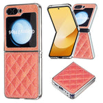 Custodia per telefono in PU glitterato rombico galvanico, For Samsung Galaxy Z Flip6 / Flip7 FE, For Samsung Galaxy Z Flip5, For Samsung Galaxy Z Flip4