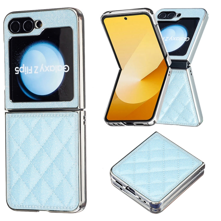 Custodia per telefono in PU glitterato rombico galvanico, For Samsung Galaxy Z Flip6 / Flip7 FE, For Samsung Galaxy Z Flip5, For Samsung Galaxy Z Flip4