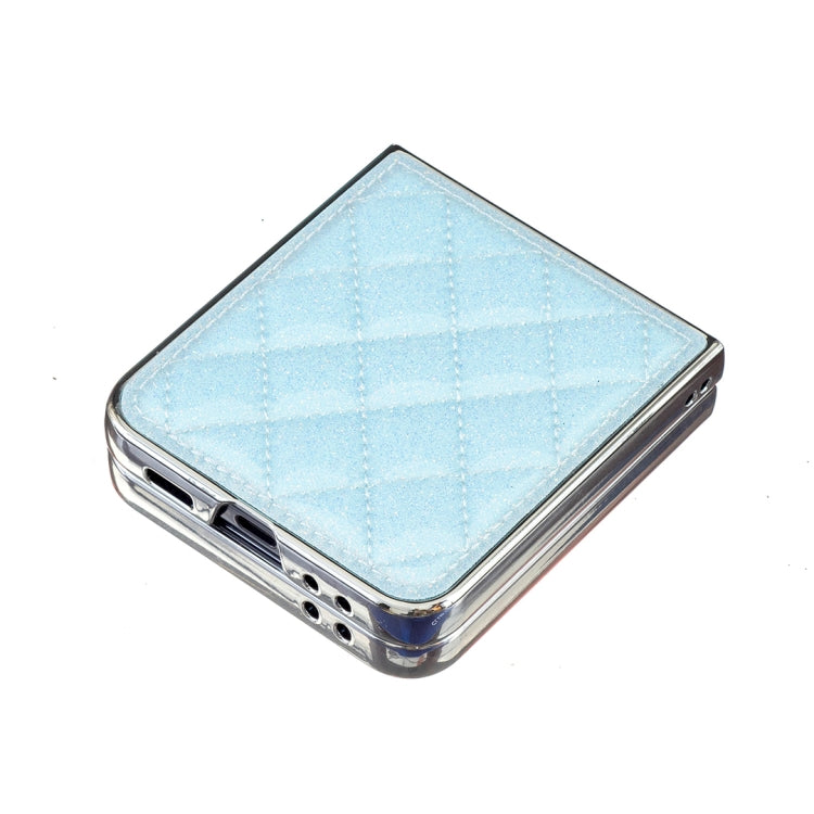 Custodia per telefono in PU glitterato rombico galvanico, For Samsung Galaxy Z Flip6 / Flip7 FE, For Samsung Galaxy Z Flip5, For Samsung Galaxy Z Flip4
