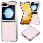 Custodia per telefono in PU glitterato rombico galvanico, For Samsung Galaxy Z Flip6 / Flip7 FE, For Samsung Galaxy Z Flip5, For Samsung Galaxy Z Flip4