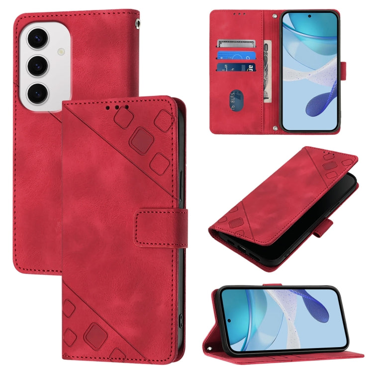 Custodia per telefono in pelle goffrata effetto pelle, For Samsung Galaxy S26 5G, For Samsung Galaxy S25 Edge 5G, For Samsung Galaxy S24 FE 5G
